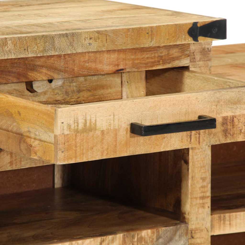 Bench Brown 110 x 35 x 50 cm Solid Mango Wood