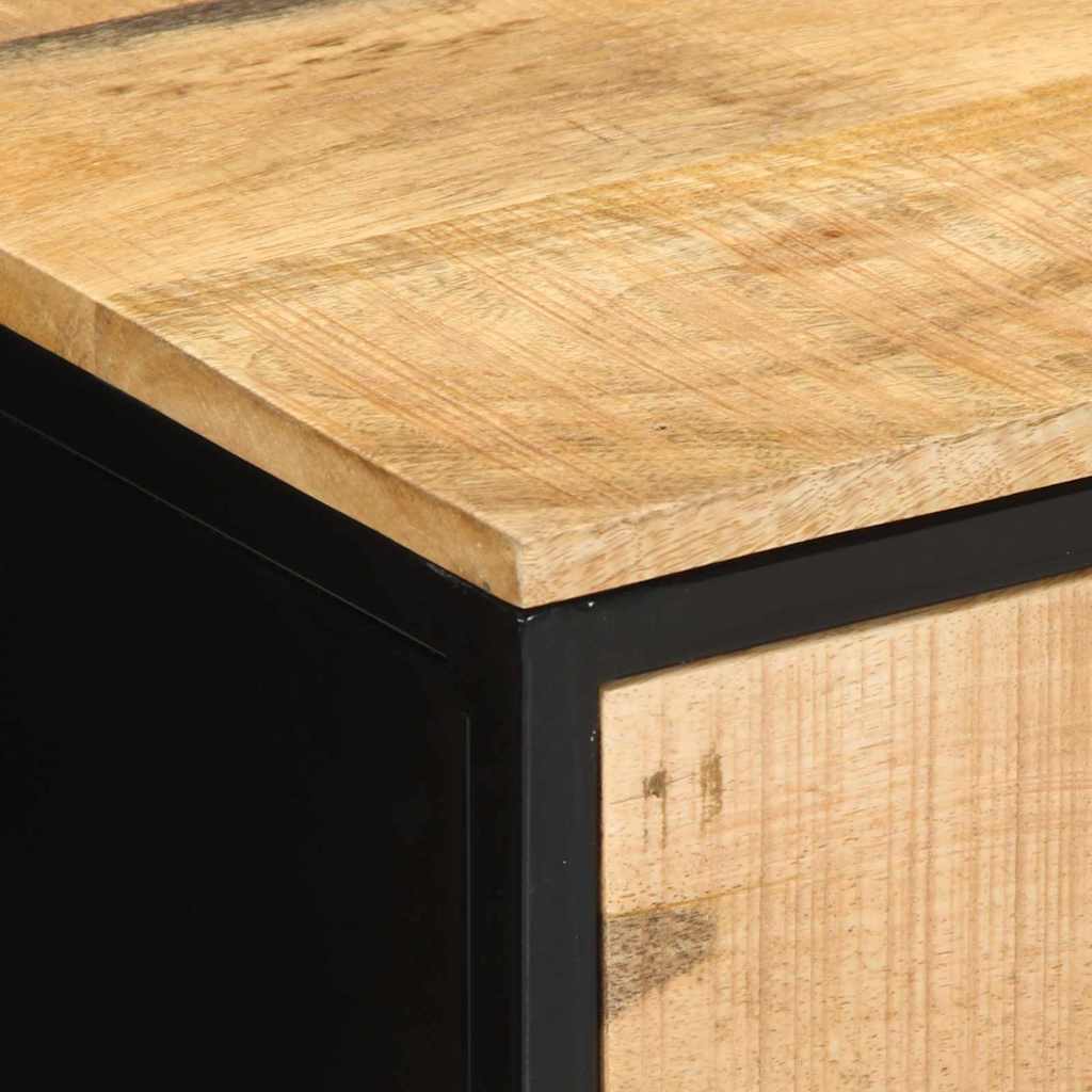 Bedside Cabinet with Drawer Brown and black 40 x 35 x 50 cm