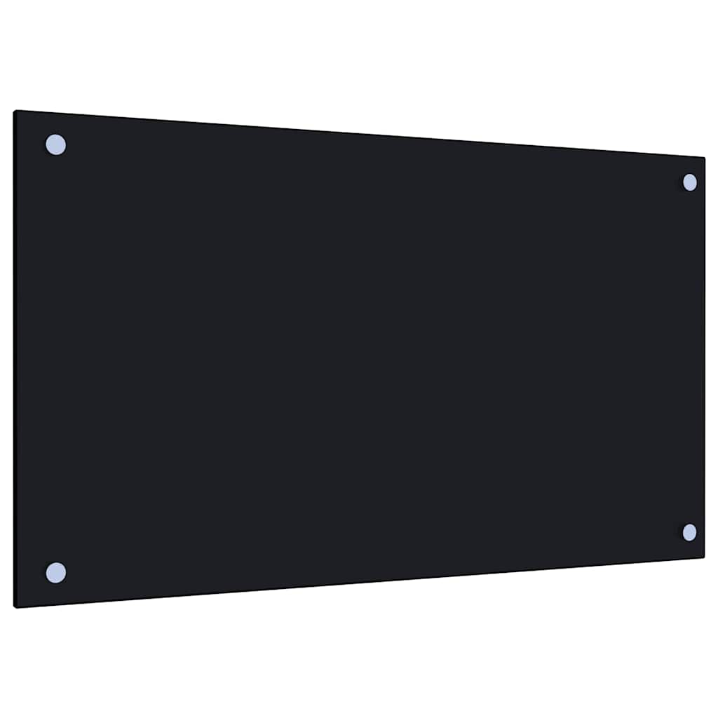 Kitchen Backsplashes 2 pcs Black 70x40 cm Tempered Glass
