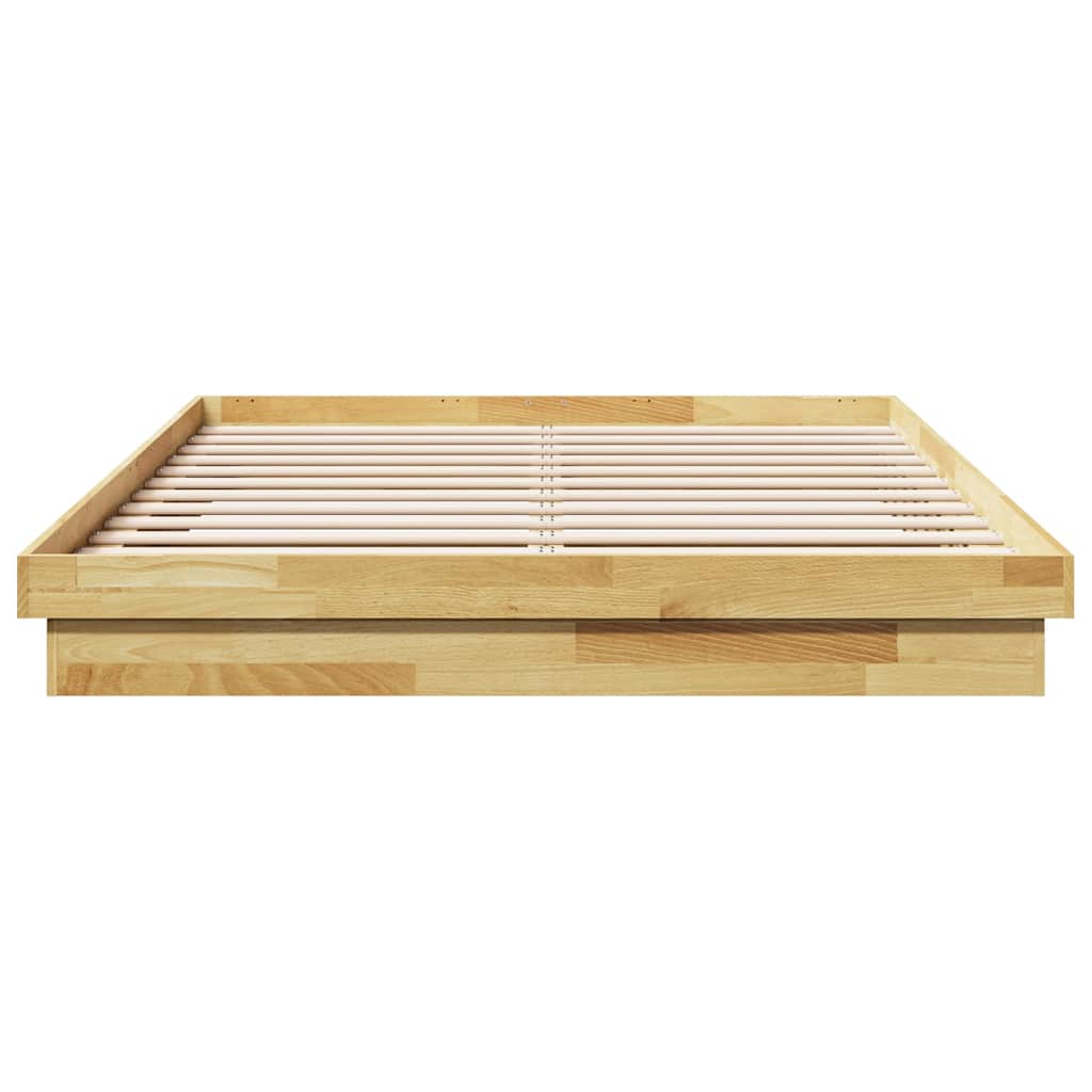 Bed Frame without Mattress 140x200 cm Solid Wood Oak