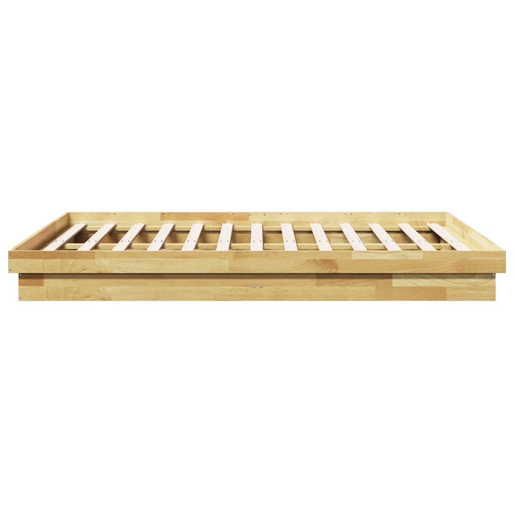 Bed Frame without Mattress 140x200 cm Solid Wood Oak