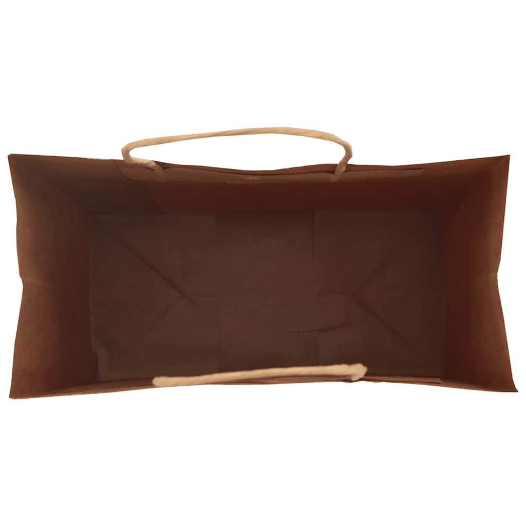 Paper Bags 50 pcs with Handles Brown 21x11x31 cm