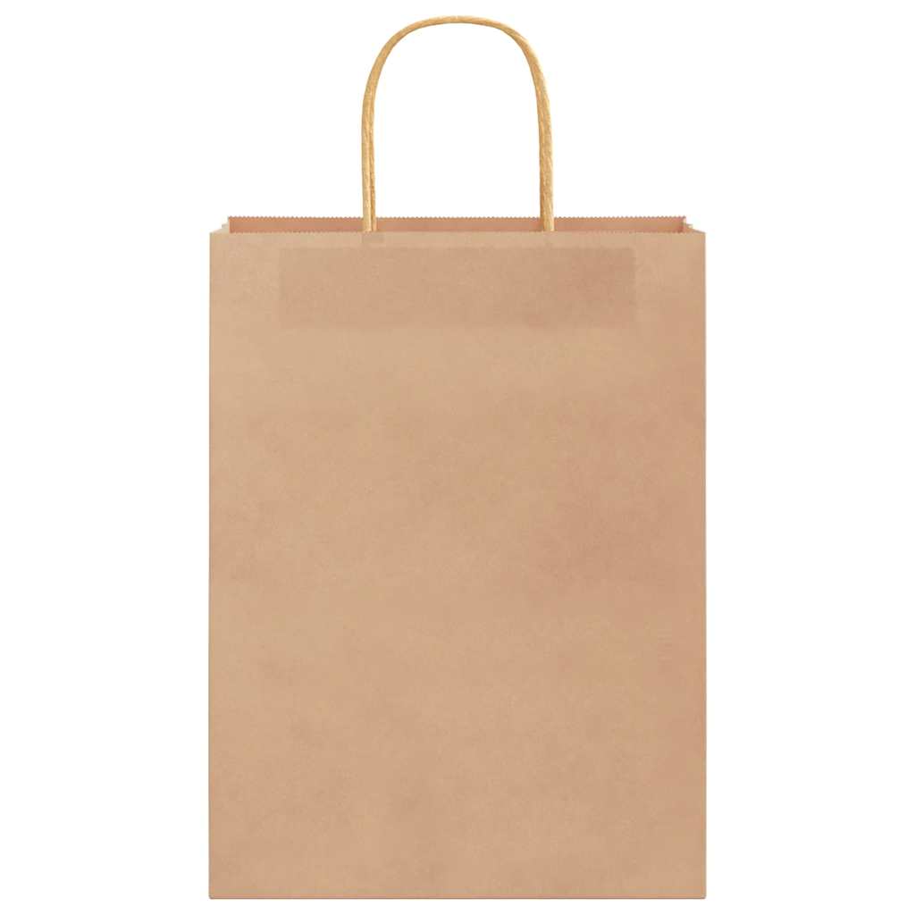 Paper Bags 50 pcs with Handles Brown 26x12x35 cm
