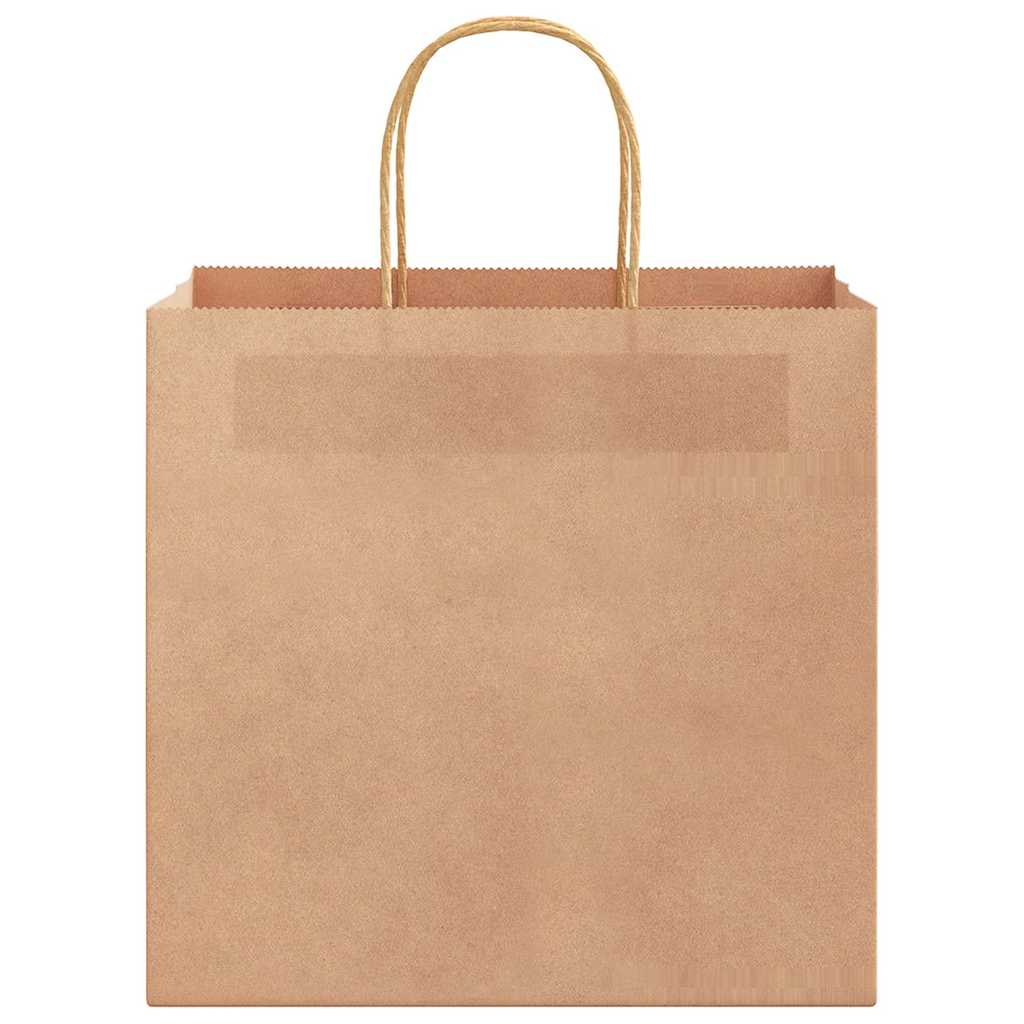 Paper Bags 50 pcs with Handles Brown 26x17x25 cm