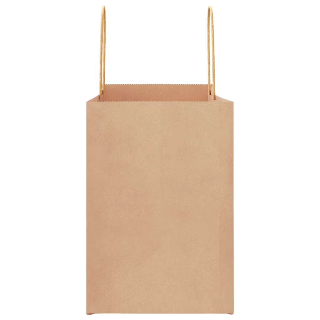 Paper Bags 50 pcs with Handles Brown 32x17x25 cm