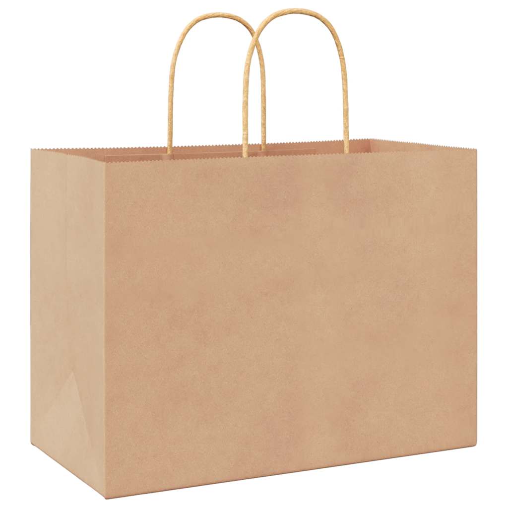 Paper Bags 50 pcs with Handles Brown 32x17x25 cm