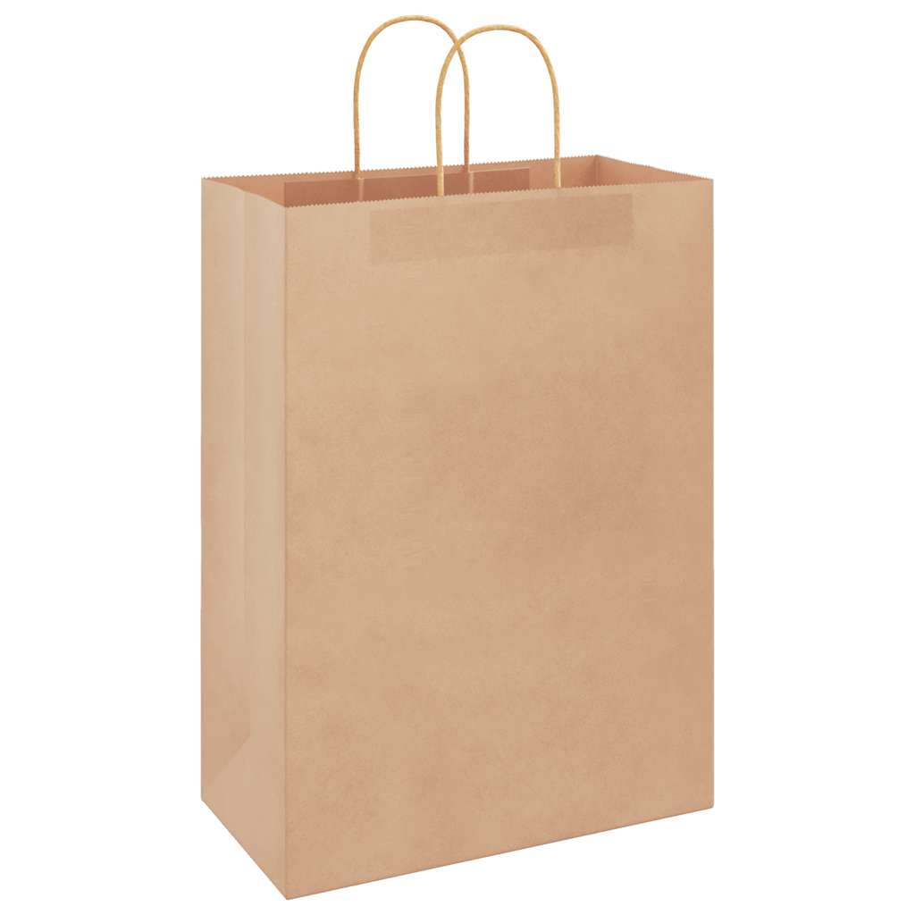 Paper Bags 50 pcs with Handles Brown 32x17x44 cm