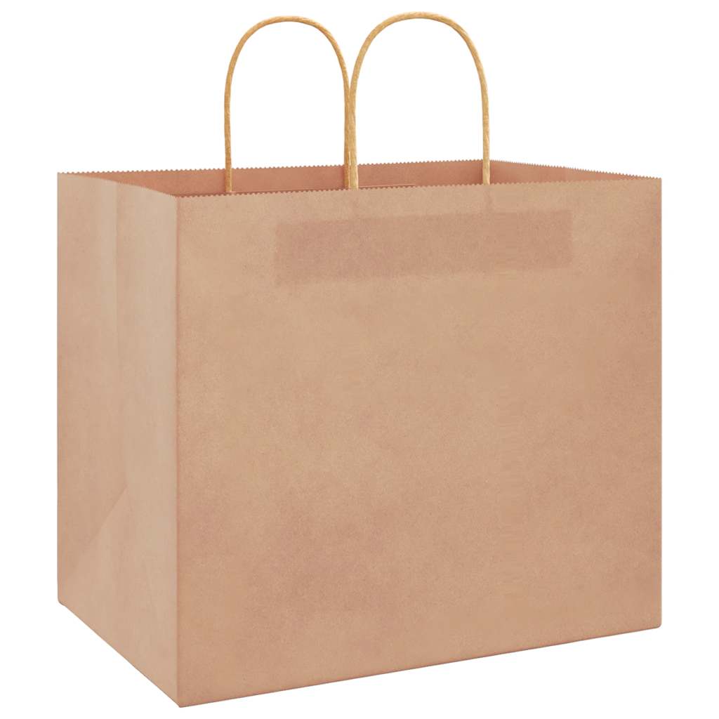 Paper Bags 50 pcs with Handles Brown 32x22x28 cm