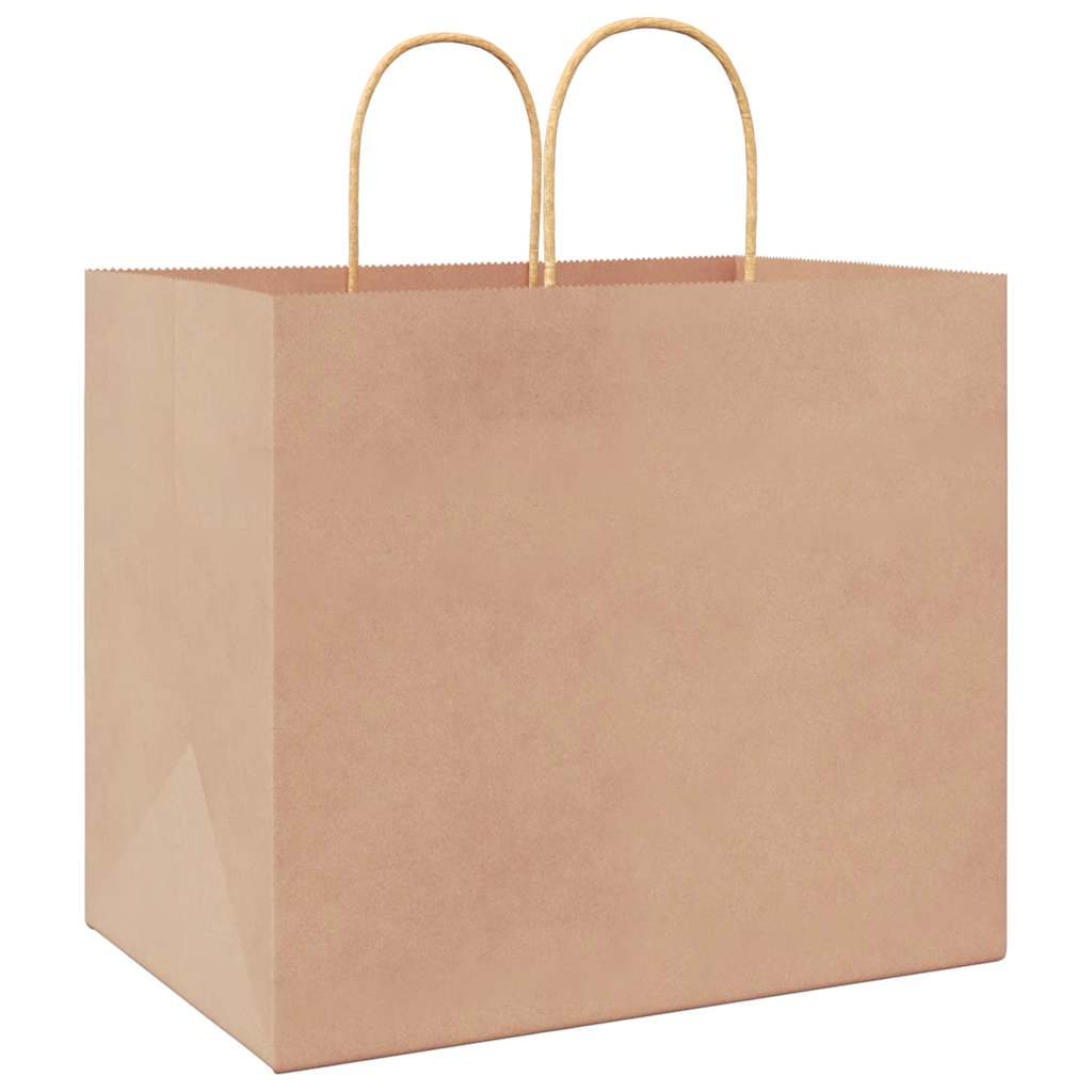 Paper Bags 50 pcs with Handles Brown 32x22x28 cm