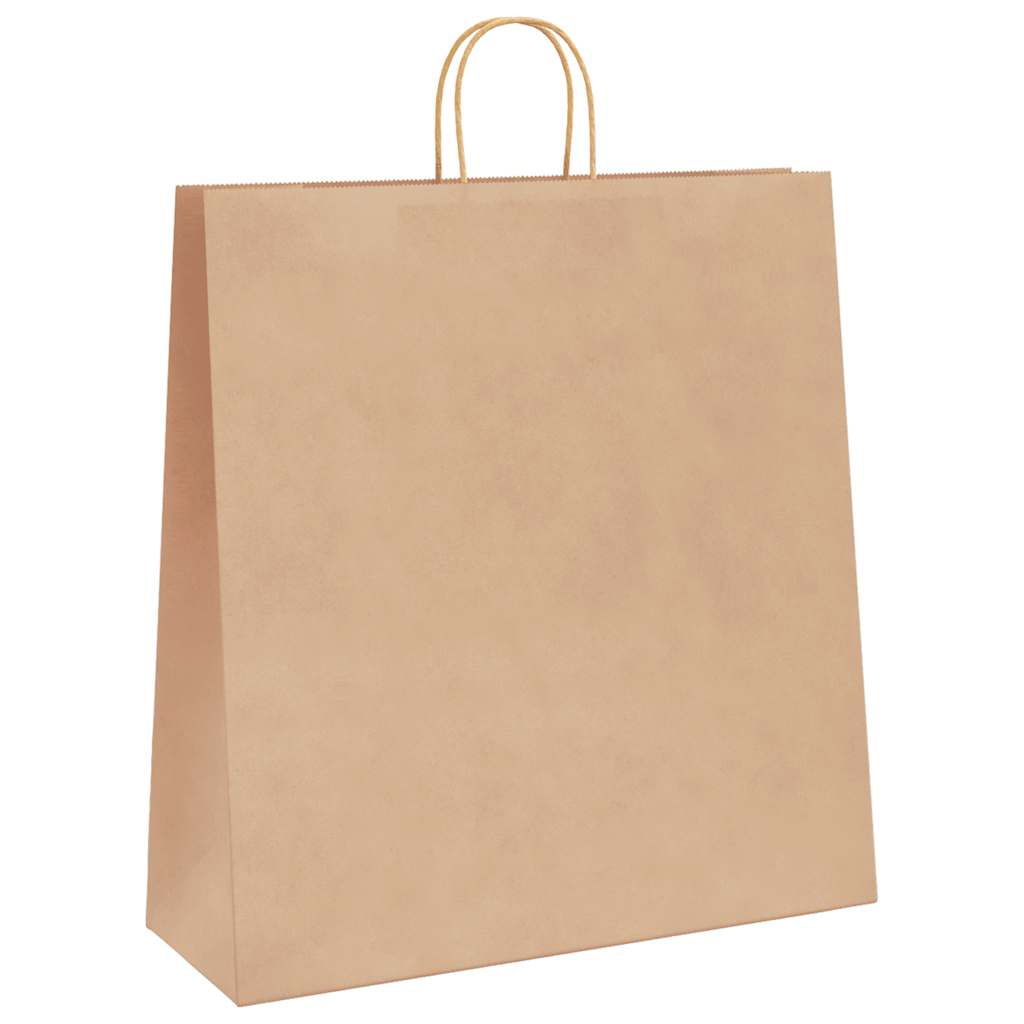 Paper Bags 50 pcs with Handles Brown 45x17x48 cm