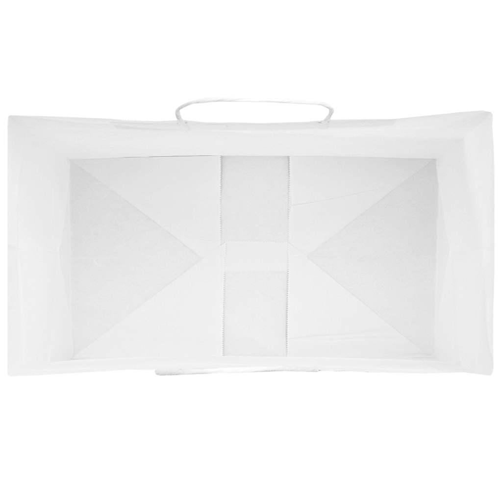 Paper Bags 50 pcs with Handles White 15x8x21 cm