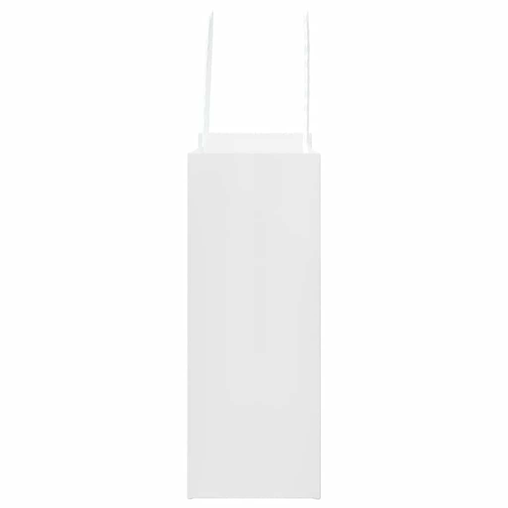 Paper Bags 50 pcs with Handles White 18x8x22 cm