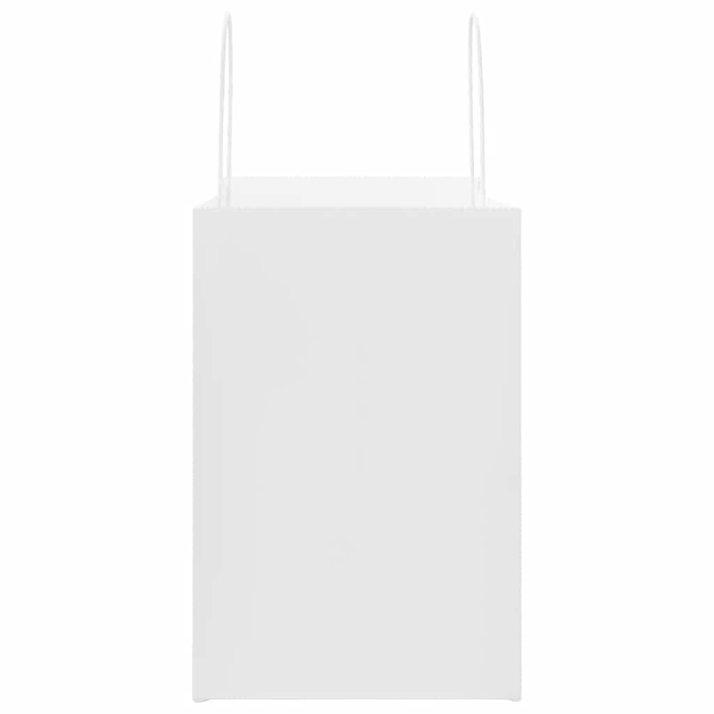 Paper Bags 50 pcs with Handles White 26x17x25 cm