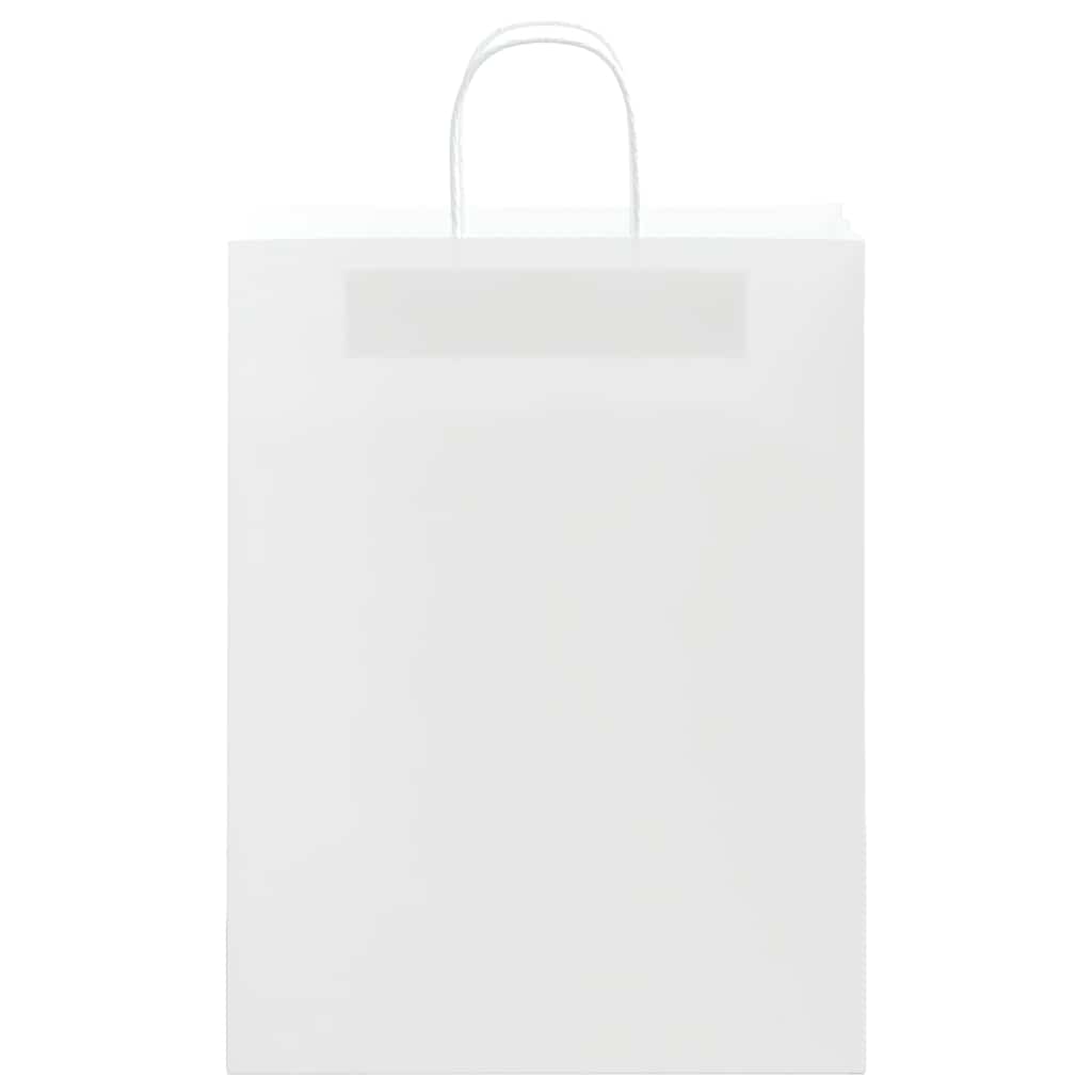Paper Bags 50 pcs with Handles White 32x12x42 cm