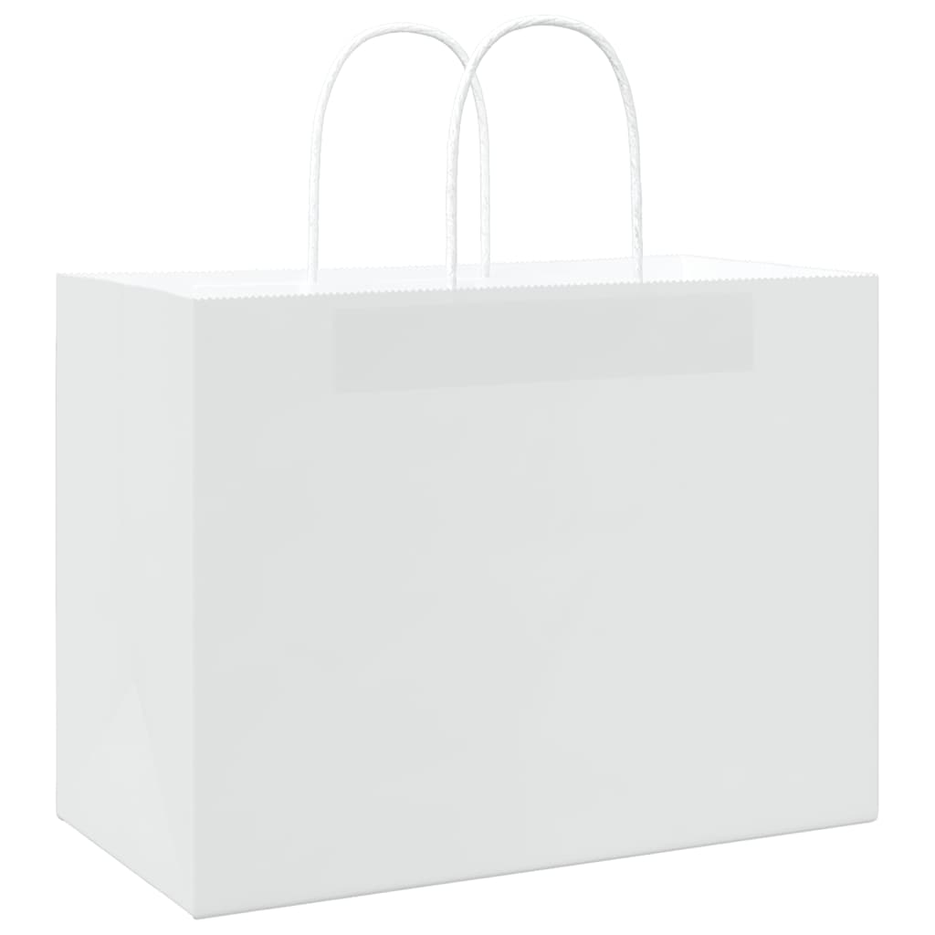 Paper Bags 50 pcs with Handles White 32x17x25 cm
