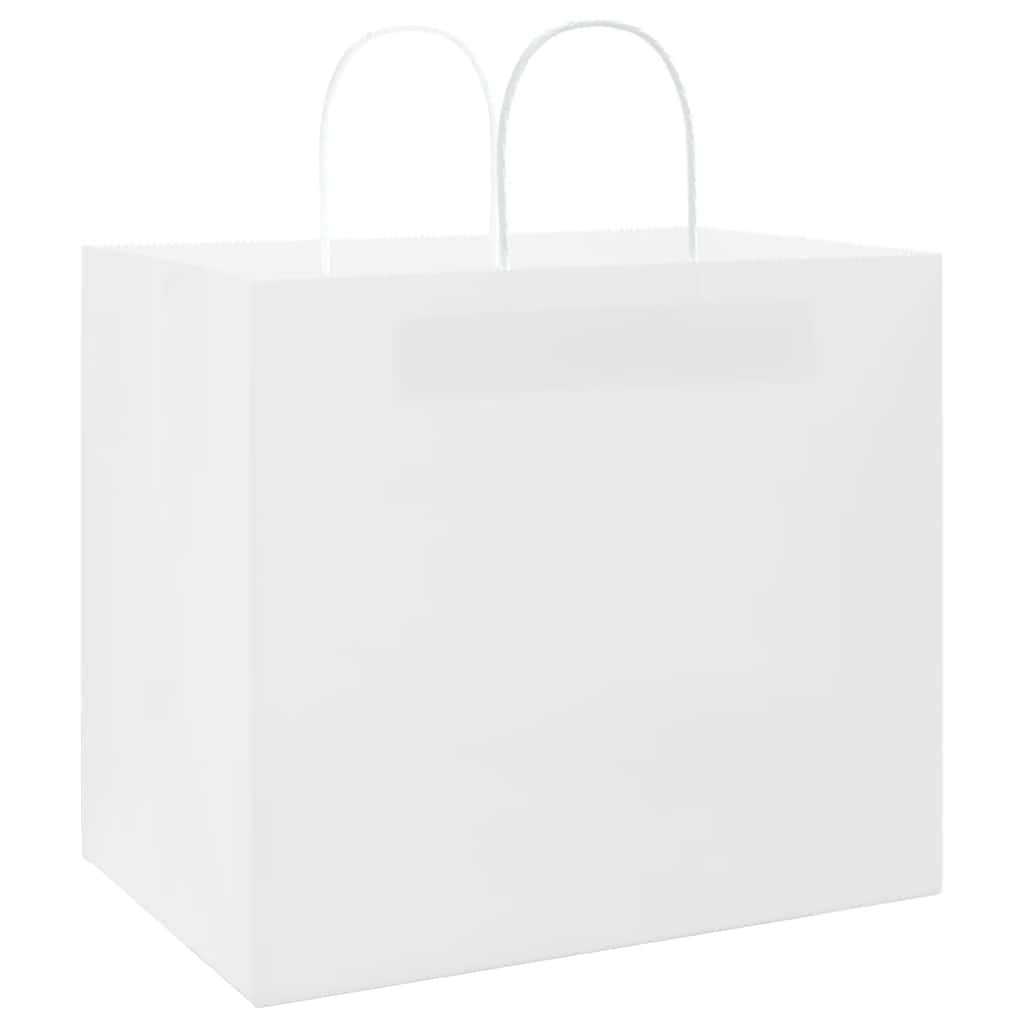 Paper Bags 50 pcs with Handles White 32x22x28 cm