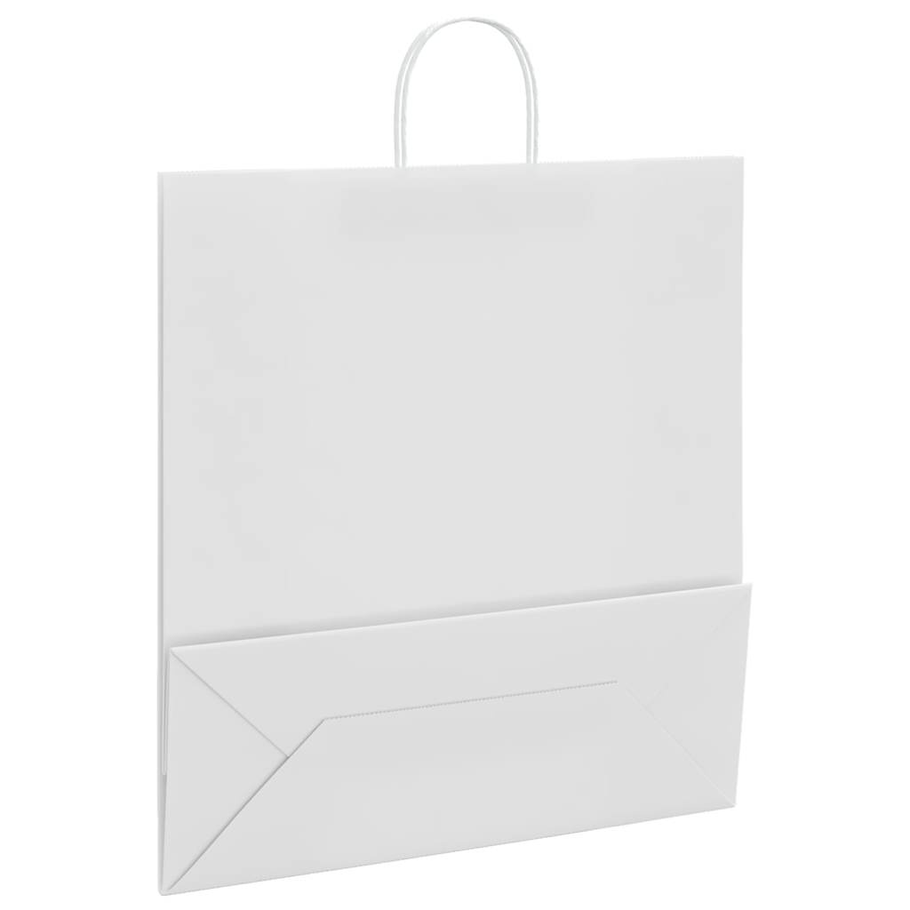 Paper Bags 50 pcs with Handles White 45x17x48 cm