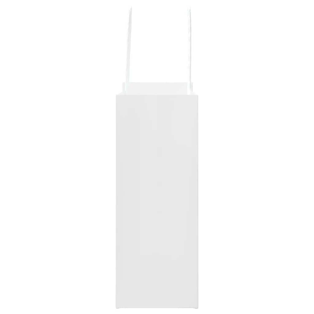 Paper Bags 250 pcs with Handles White 18x8x22 cm