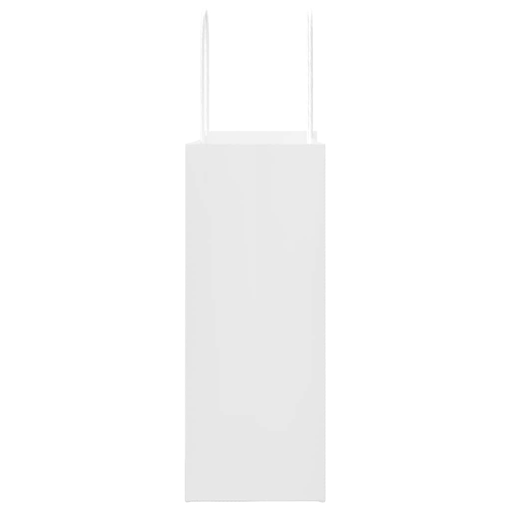 Paper Bags 250 pcs with Handles White 21x11x28 cm
