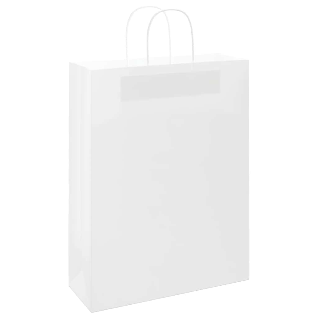 Paper Bags 250 pcs with Handles White 32x12x42 cm
