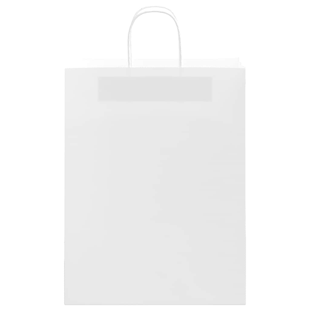 Paper Bags 250 pcs with Handles White 32x12x42 cm