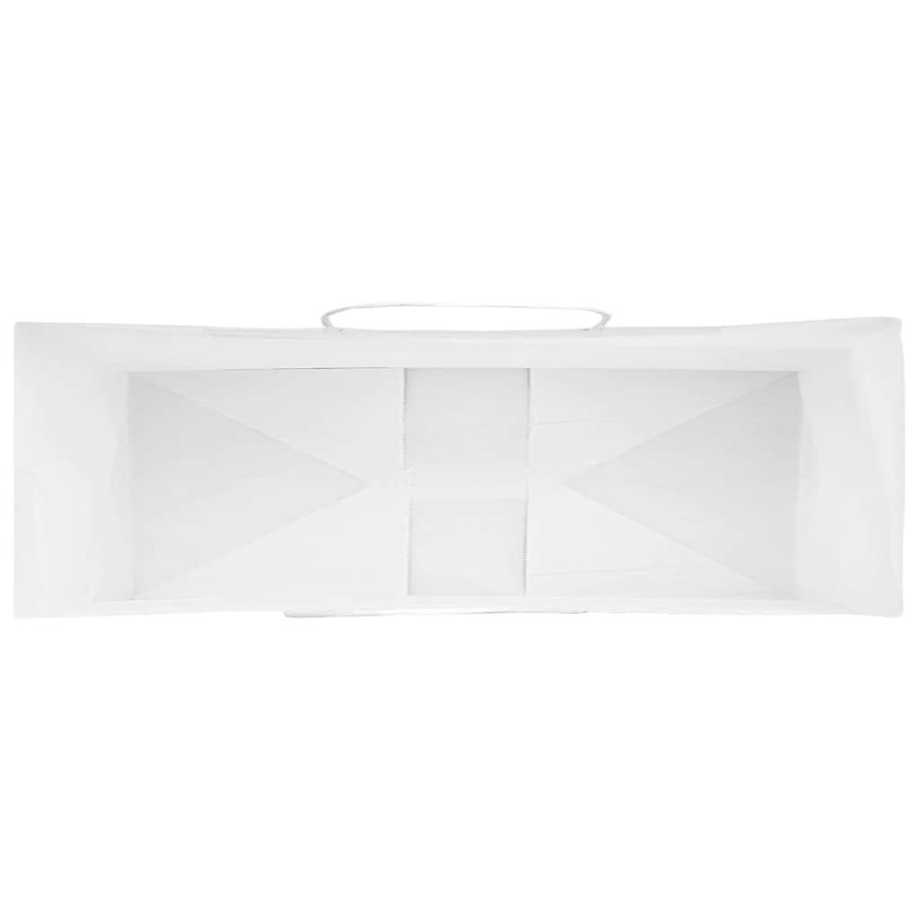 Paper Bags 250 pcs with Handles White 32x12x42 cm