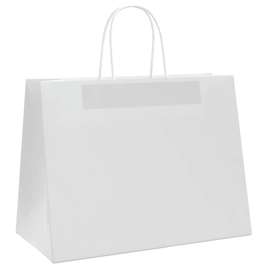 Paper Bags 250 pcs with Handles White 32x17x25 cm