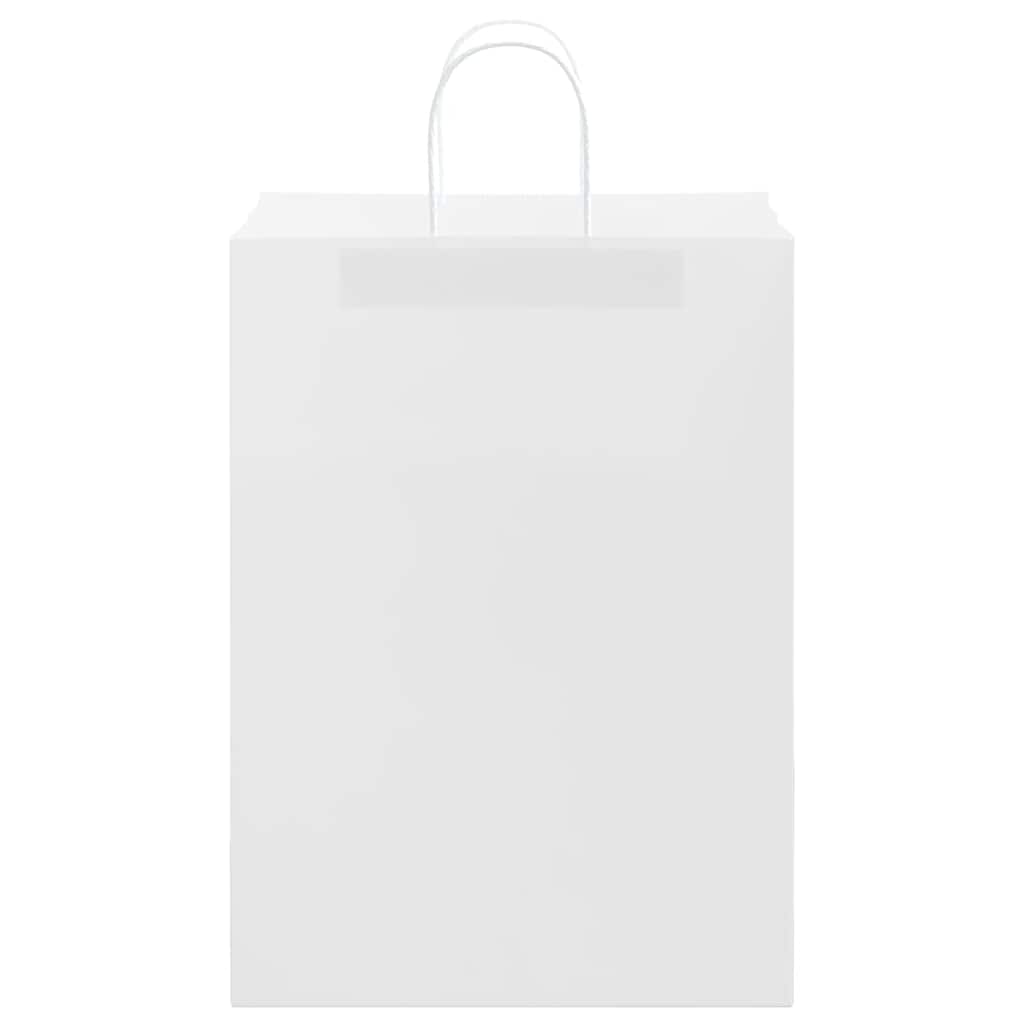 Paper Bags 250 pcs with Handles White 32x17x44 cm