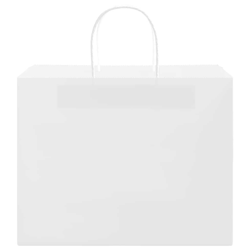 Paper Bags 250 pcs with Handles White 32x22x24 cm