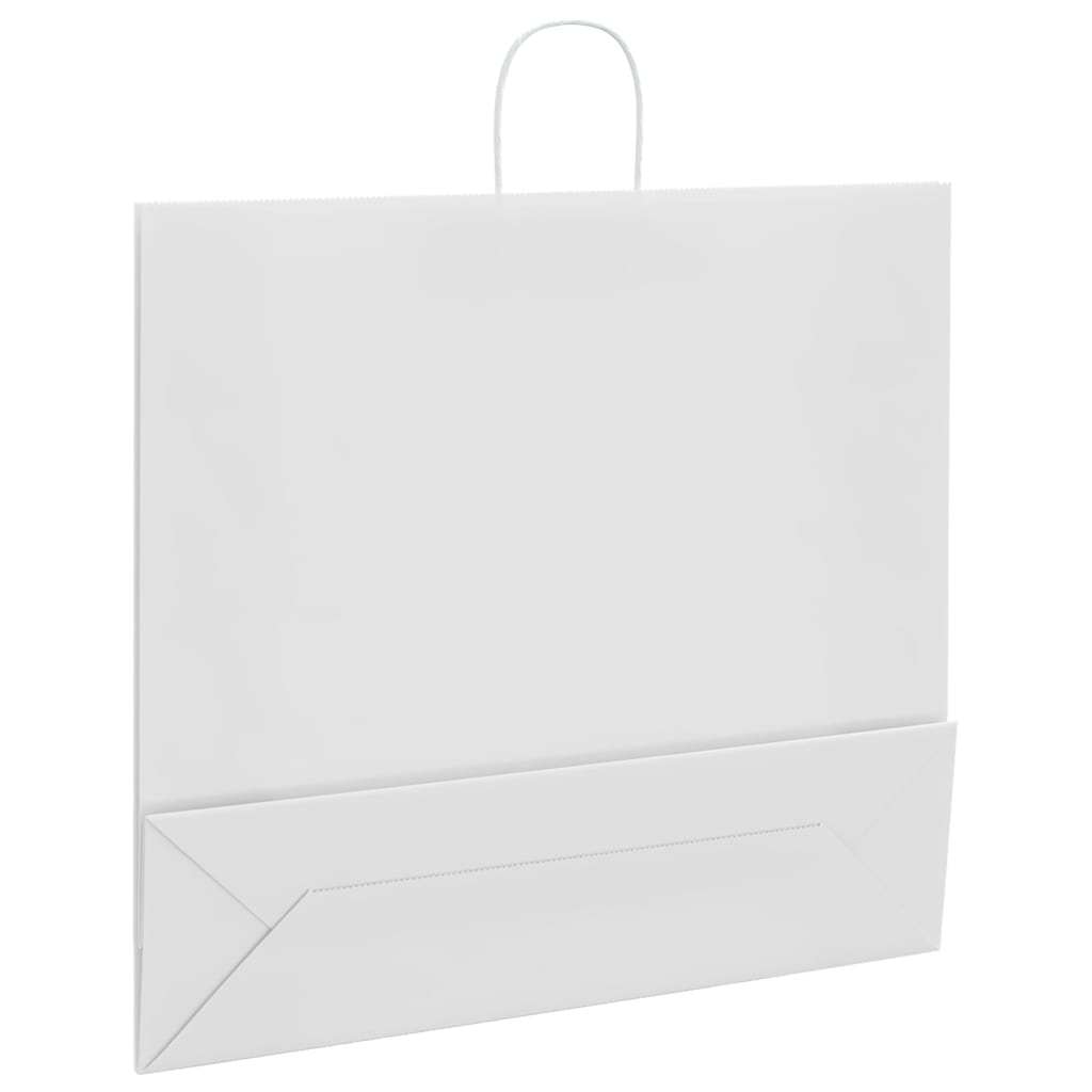 Paper Bags 250 pcs with Handles White 54x15x49 cm