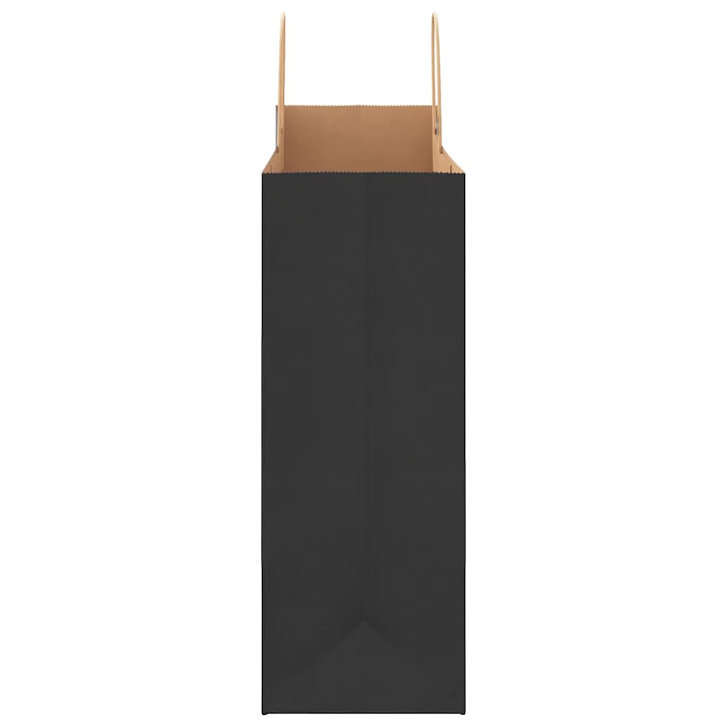 Paper Bags 50 pcs with Handles Black 32x17x44 cm