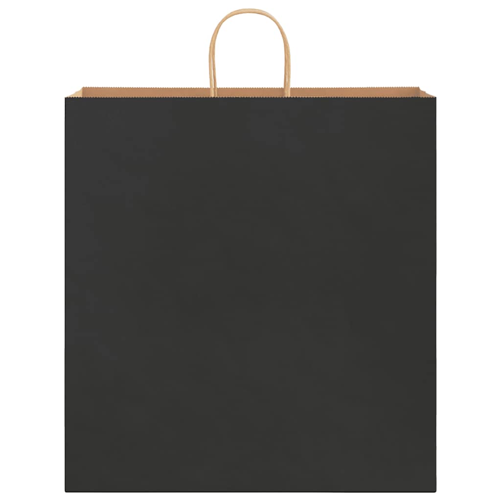 Paper Bags 50 pcs with Handles Black 45x17x48 cm
