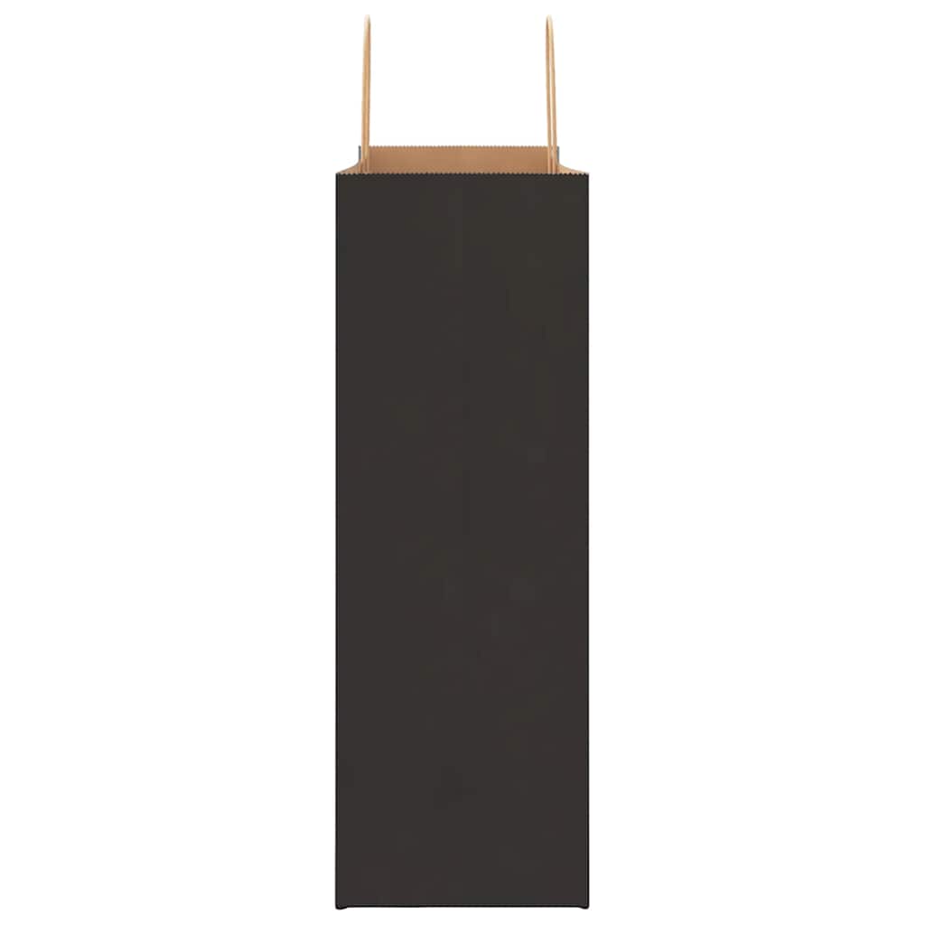 Paper Bags 50 pcs with Handles Black 45x17x48 cm