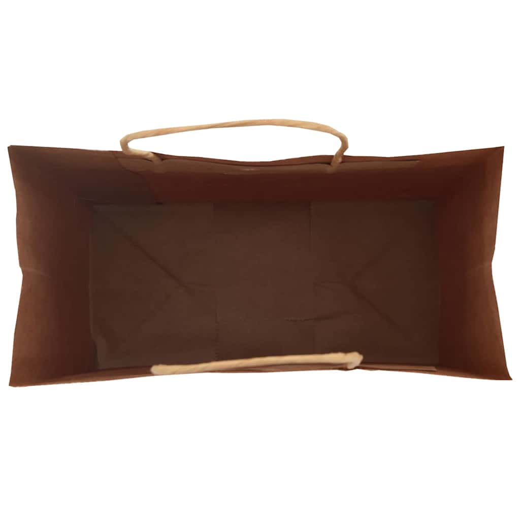 Paper Bags 250 pcs with Handles Black 21x11x28 cm