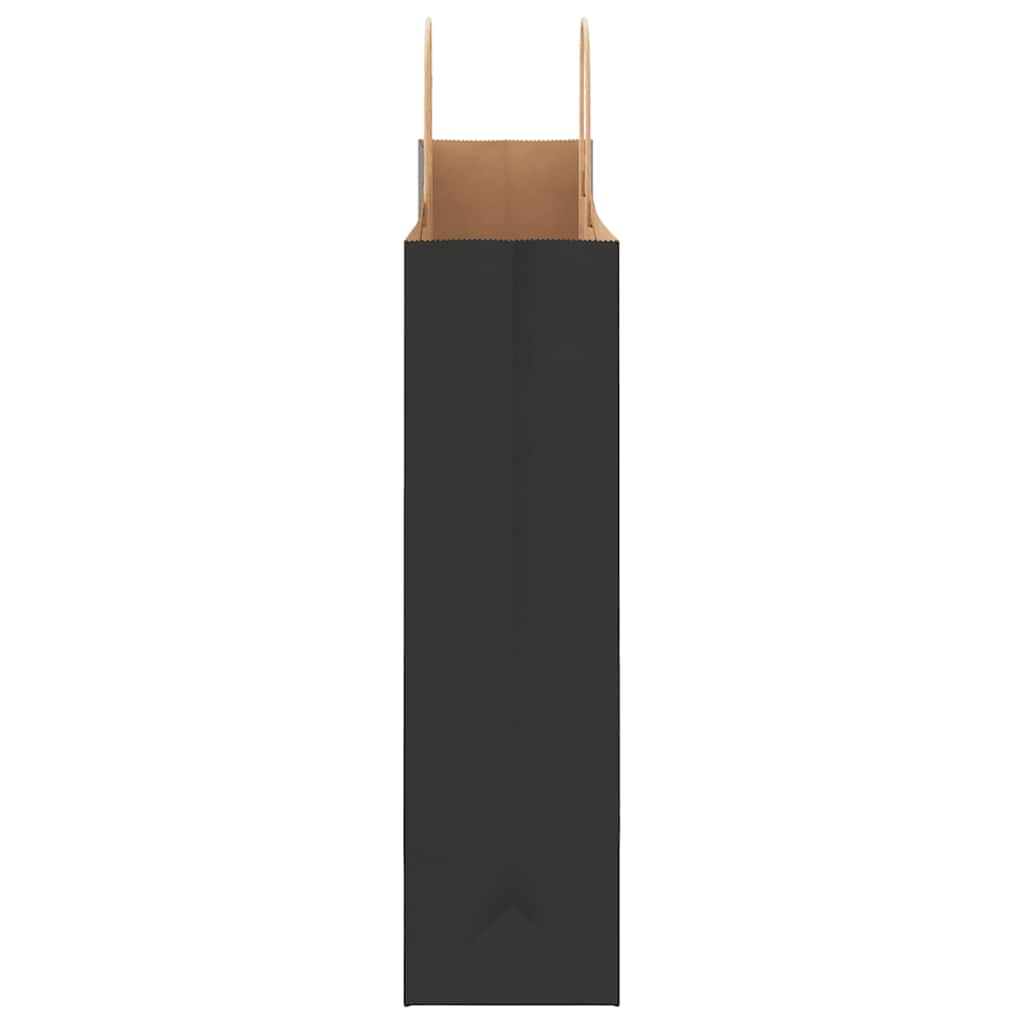 Paper Bags 250 pcs with Handles Black 32x12x42 cm