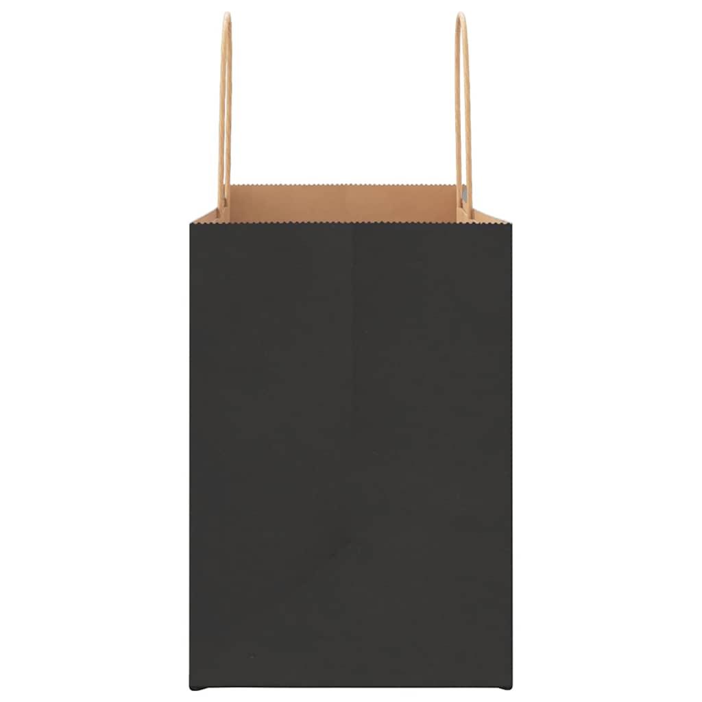 Paper Bags 250 pcs with Handles Black 32x17x25 cm