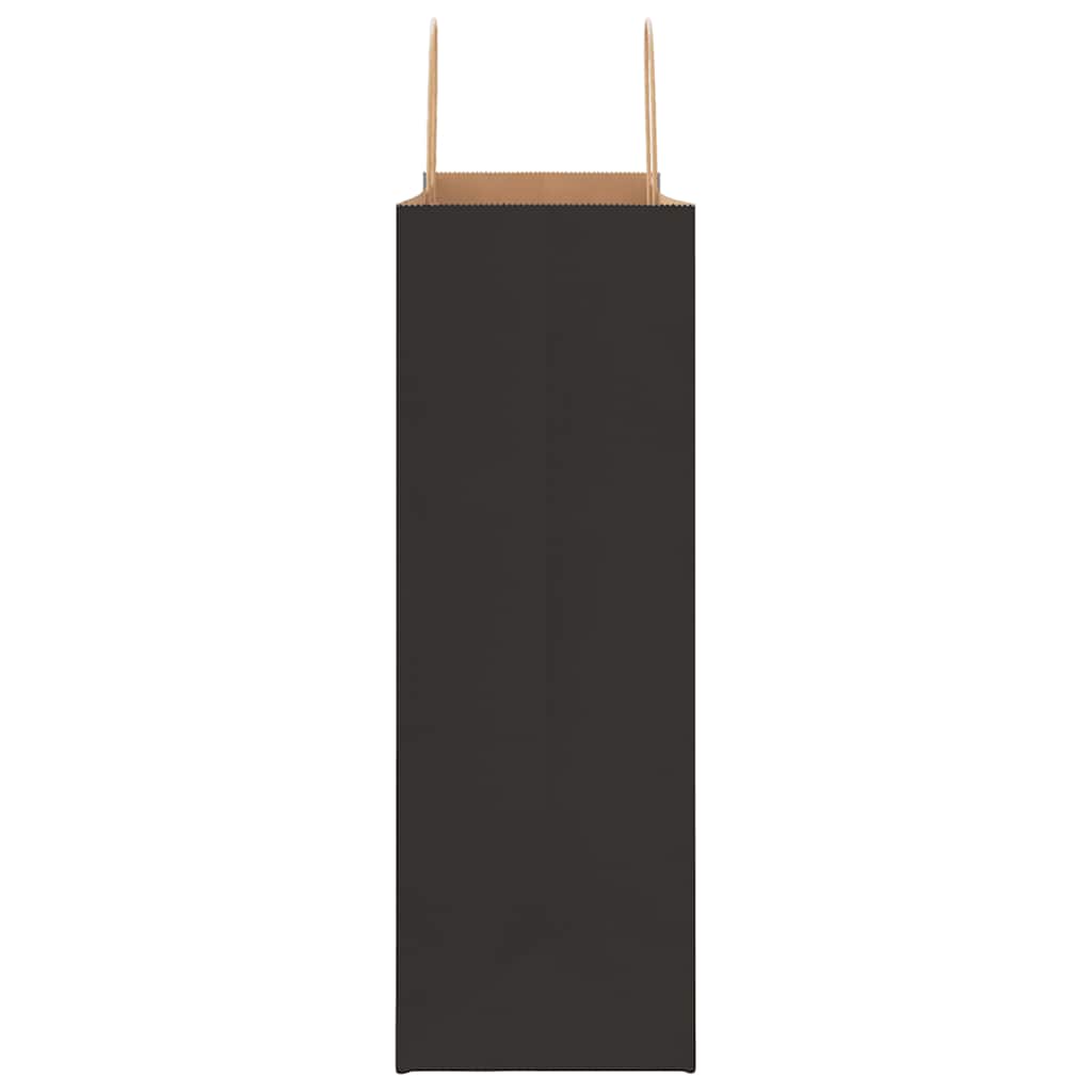 Paper Bags 250 pcs with Handles Black 45x17x48 cm