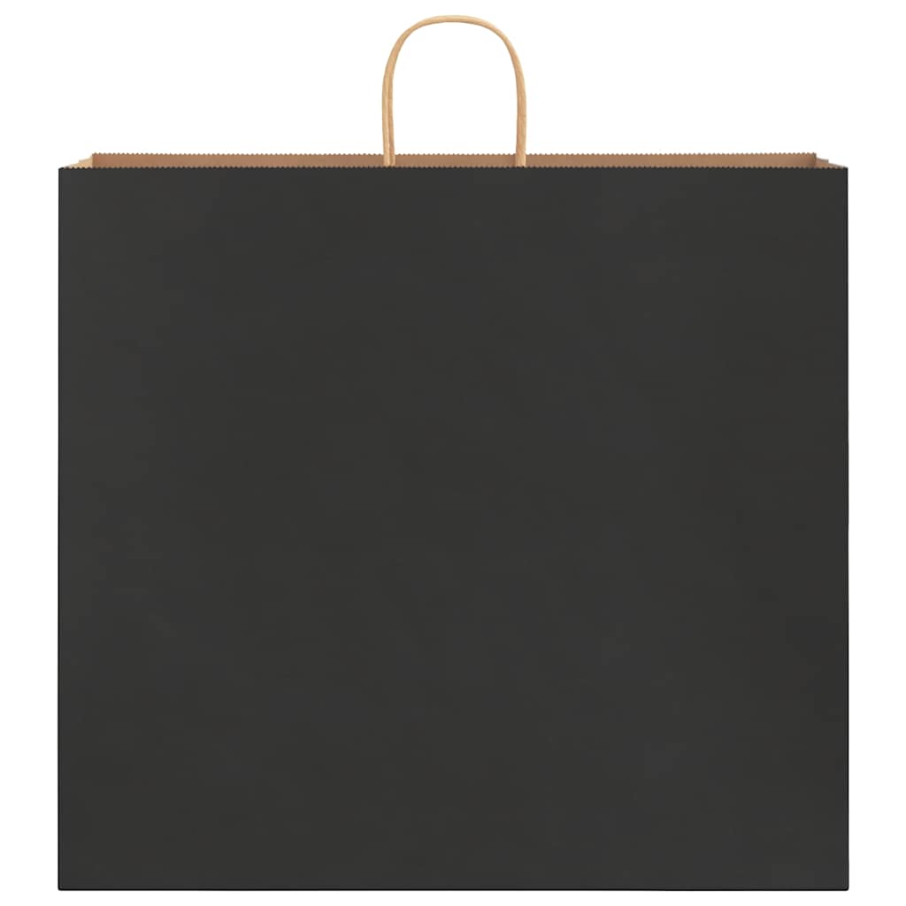 Paper Bags 250 pcs with Handles Black 54x15x49 cm