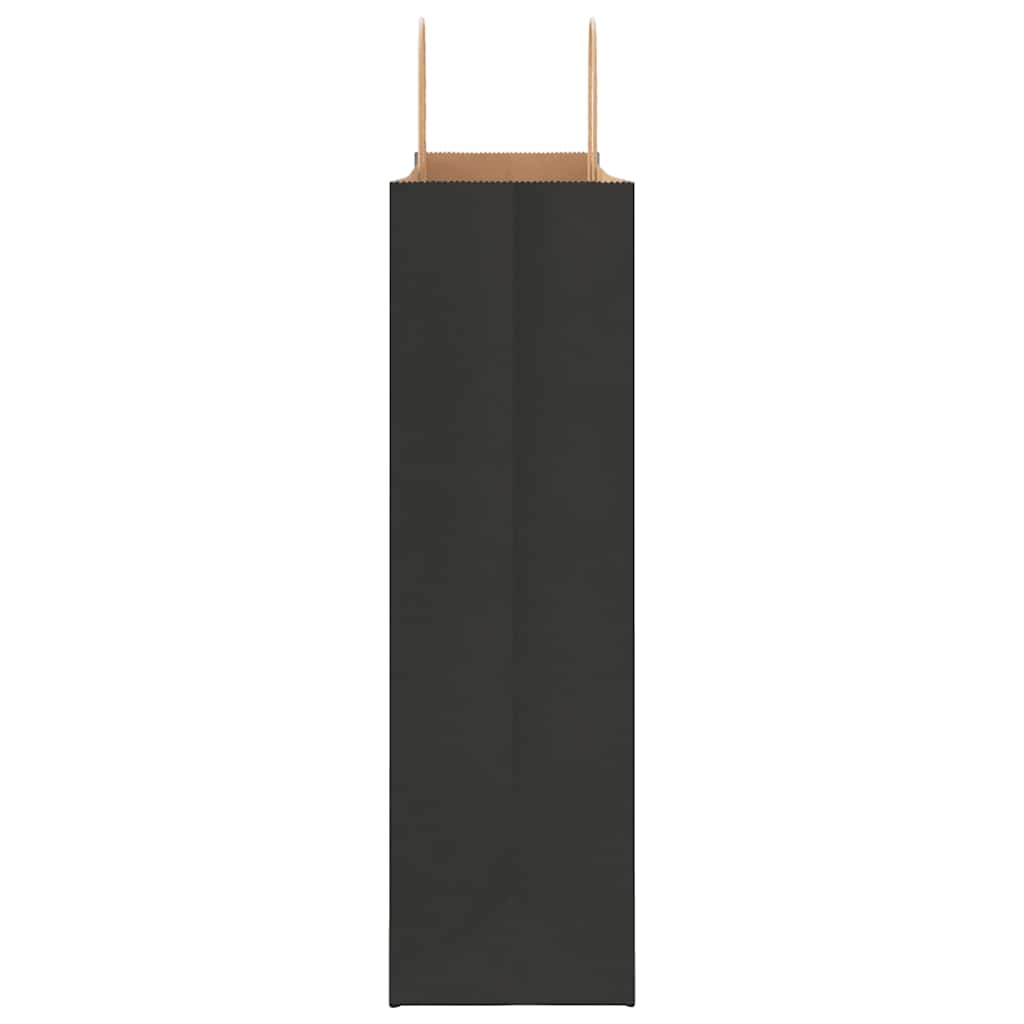 Paper Bags 250 pcs with Handles Black 54x15x49 cm