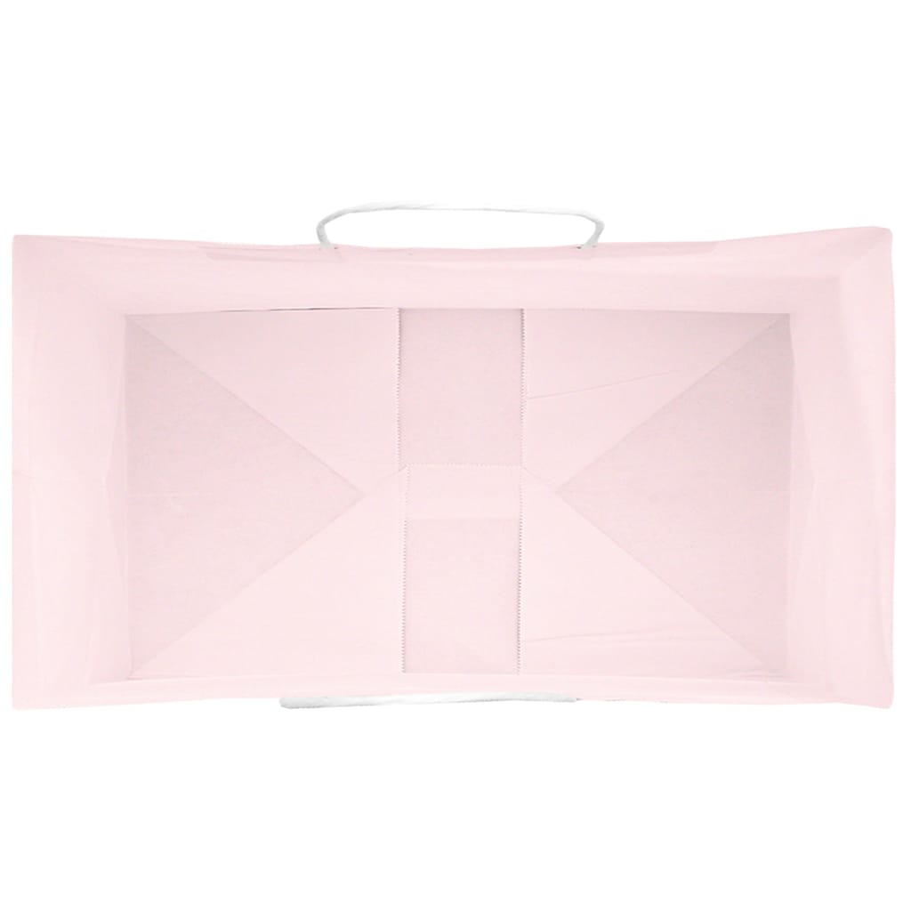 Paper Bags 50 pcs with Handles Pink 15x8x21 cm