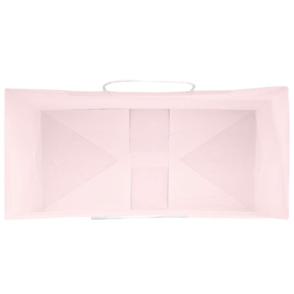 Paper Bags 250 pcs with Handles Pink 18x8x22 cm