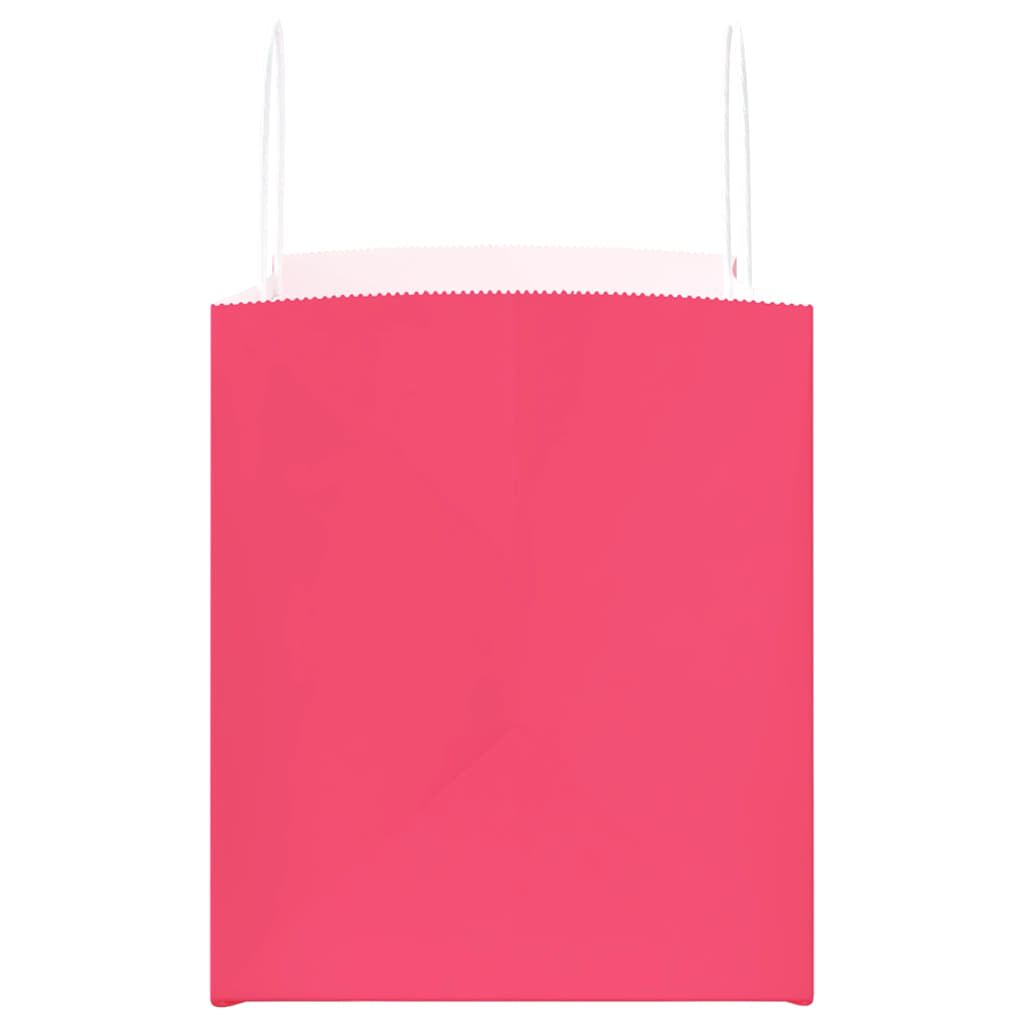 Paper Bags 250 pcs with Handles Pink 32x22x24 cm