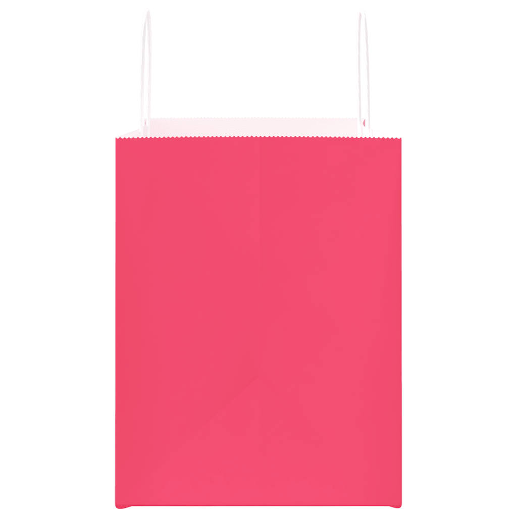 Paper Bags 250 pcs with Handles Pink 32x22x28 cm