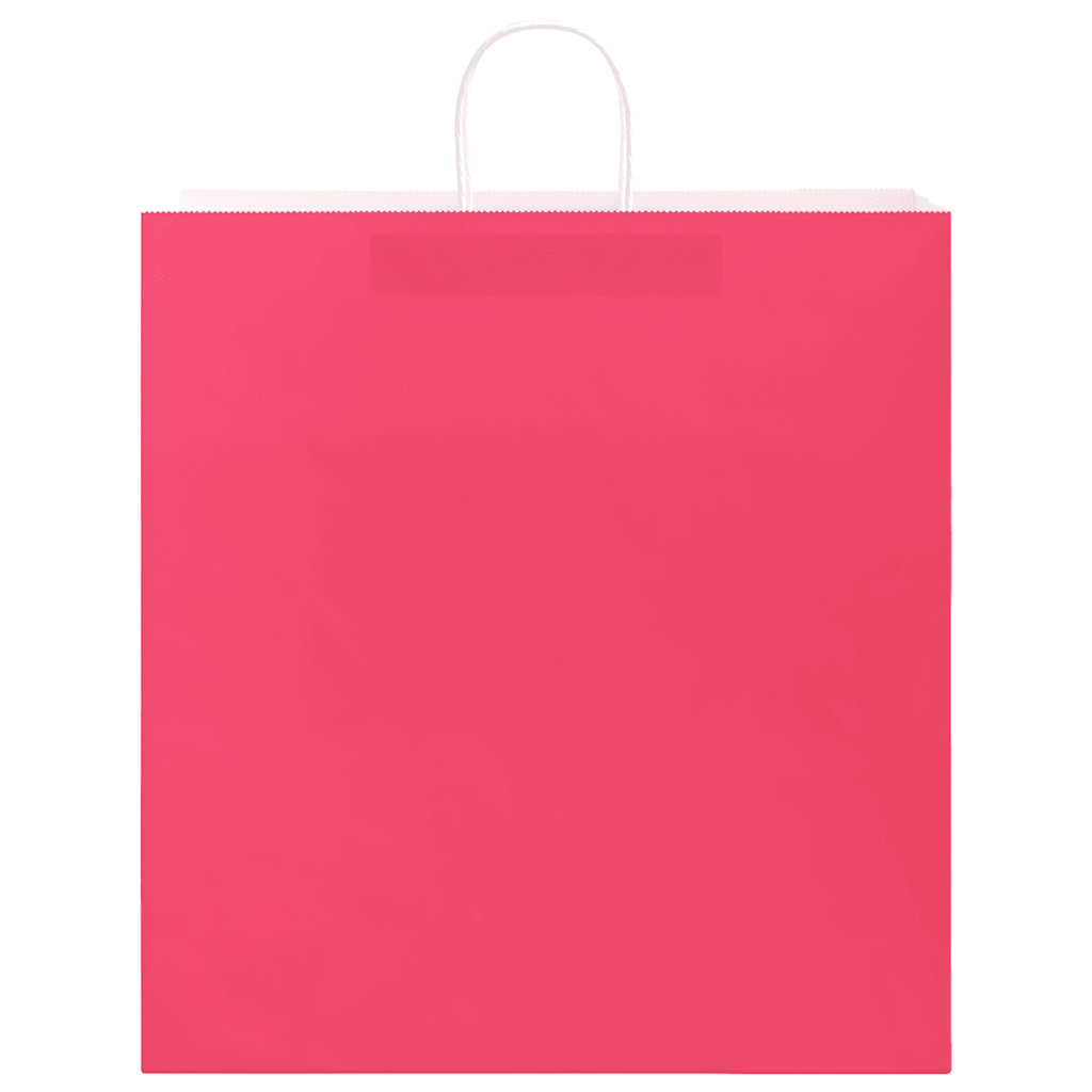 Paper Bags 250 pcs with Handles Pink 45x17x48 cm