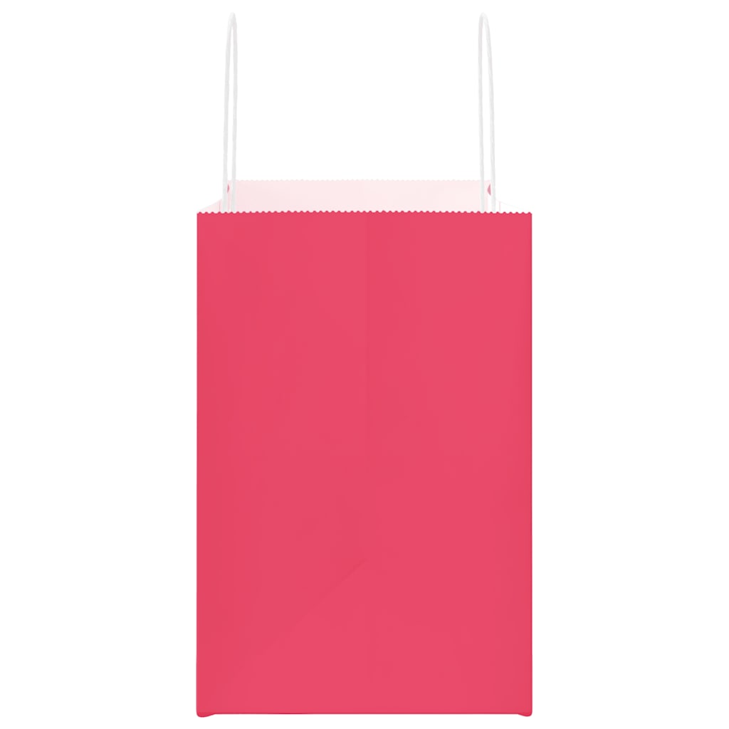 Paper Bags 250 pcs with Handles Pink 54x15x49 cm