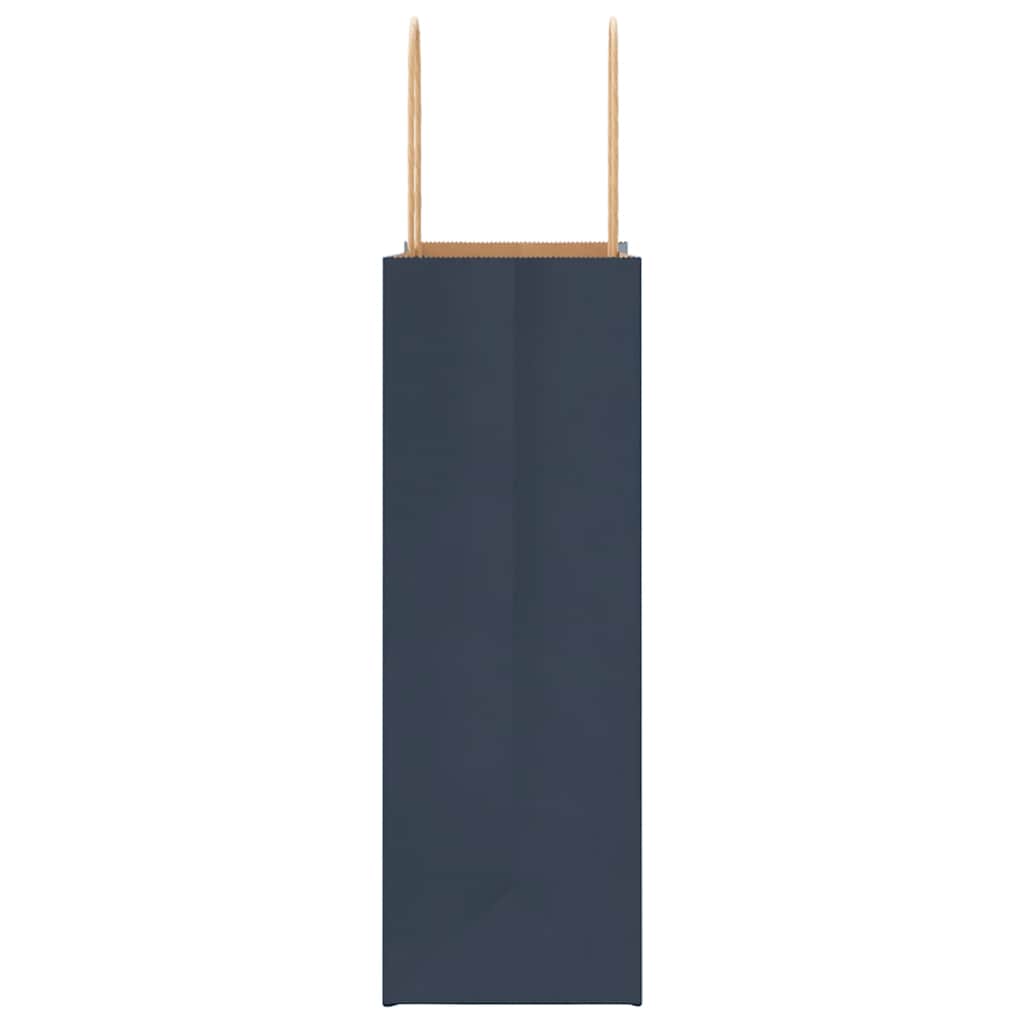 Paper Bags 50 pcs with Handles Blue 21x11x31 cm