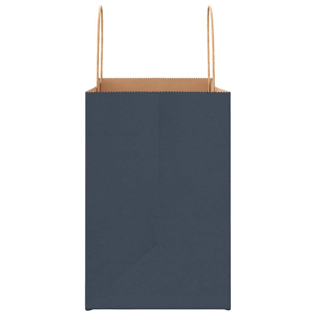 Paper Bags 50 pcs with Handles Blue 26x17x25 cm