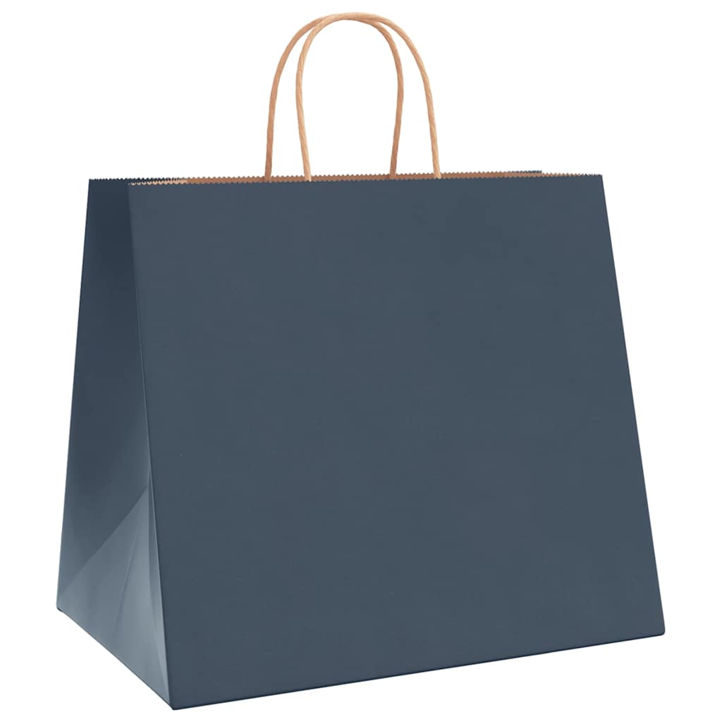 Paper Bags 50 pcs with Handles Blue 32x22x28 cm