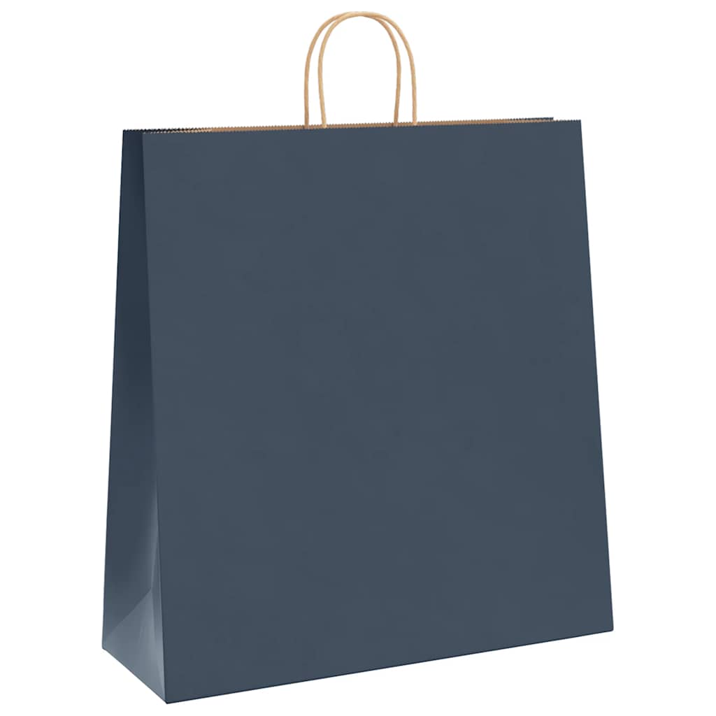 Paper Bags 50 pcs with Handles Blue 45x17x48 cm