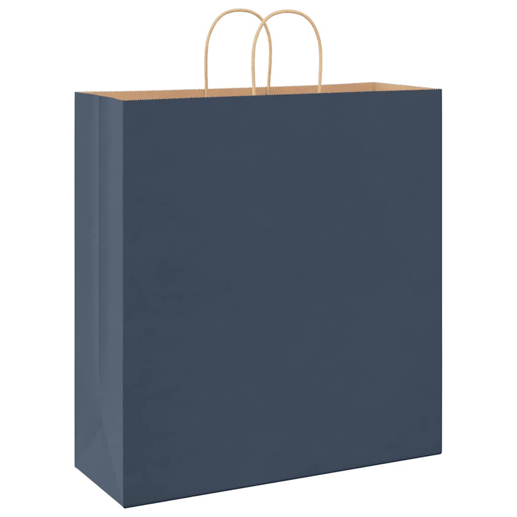 Paper Bags 50 pcs with Handles Blue 45x17x48 cm